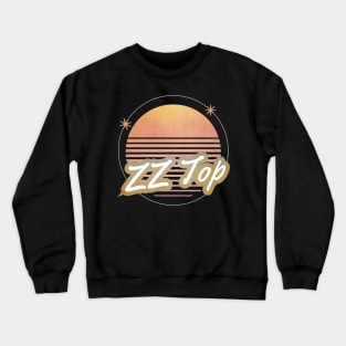 zz top ll retro 80s moon Crewneck Sweatshirt